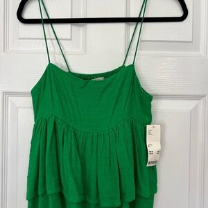 Urban Outfitters Green Tiered Spaghetti Strap Camisole